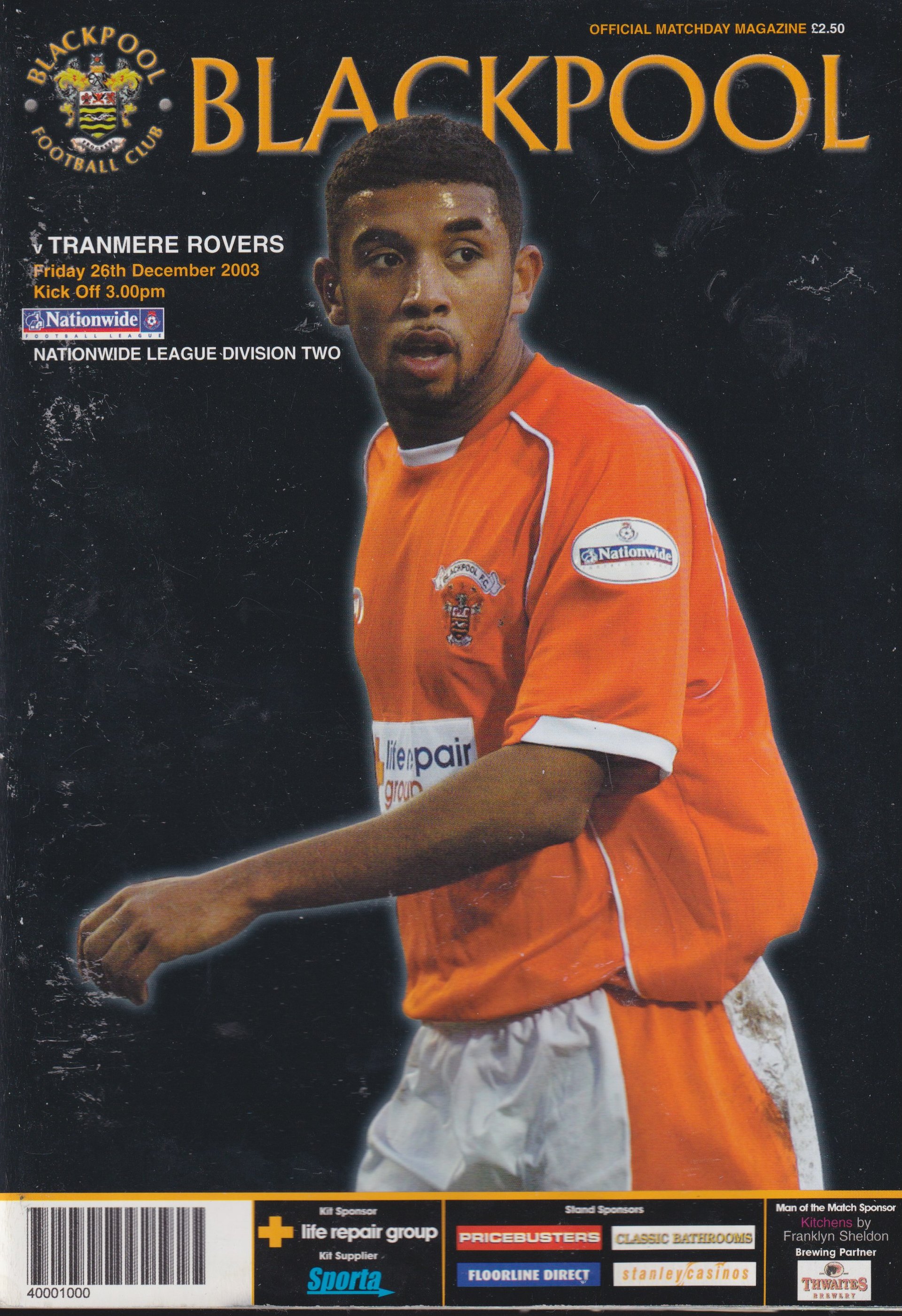 Blackpool v Tranmere Rovers match programme
